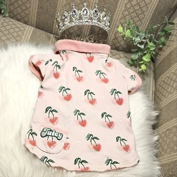 Rare Cherry Print Small Doggie Shirt - Picture 14 of 14